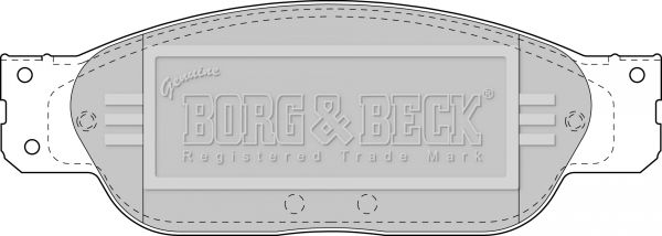 BORG & BECK stabdžių trinkelių rinkinys, diskinis stabdys BBP1704